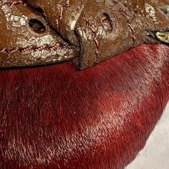 BROWN COW SKIN PUMPS Size 9.5 by NAUGHTY MONKEY - Picture 3 of 5